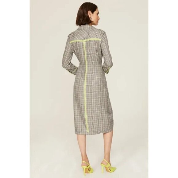 Le Superbe To-A-T Boyfriend Baller Midi Shirt Dress Black Grey Neon Womens Size - Picture 7 of 16